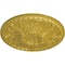 Ekena Millwork Tristan Ceiling Medallion (Fits Canopies up to 6 1/4"), Hand-Painted Rich Gold, 32 3/8"OD x 3 1/2"P CM32TNRGS - alternate 2